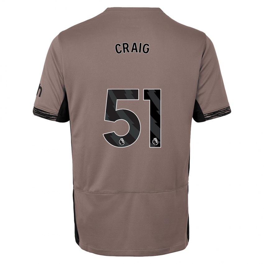 Criança Camisola Matthew Craig #51 Bege Escuro Terceiro 2023/24 Camisa Brasil