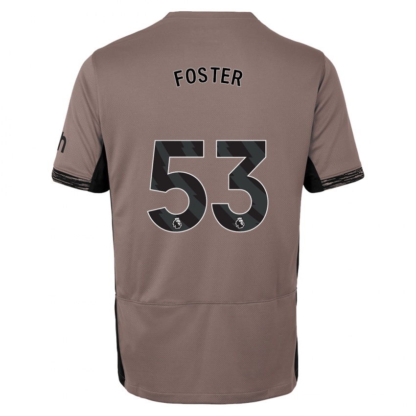 Criança Camisola Brooklyn Lyons Foster #53 Bege Escuro Terceiro 2023/24 Camisa Brasil