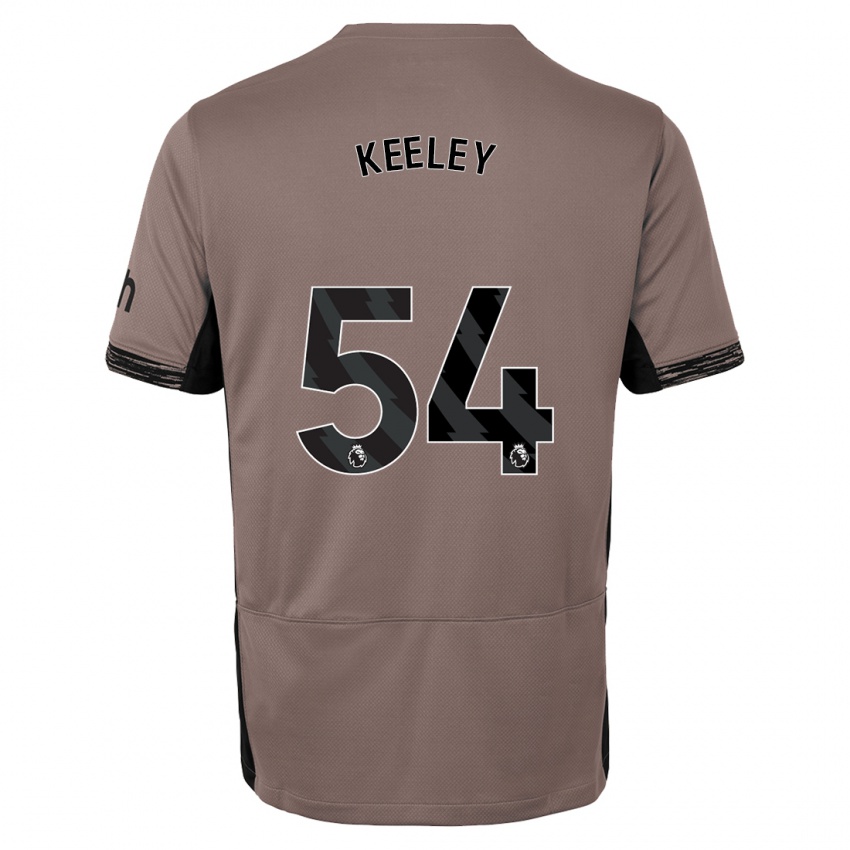 Criança Camisola Josh Keeley #54 Bege Escuro Terceiro 2023/24 Camisa Brasil