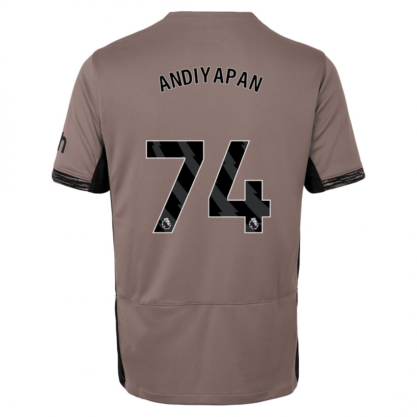 Criança Camisola William Andiyapan #74 Bege Escuro Terceiro 2023/24 Camisa Brasil