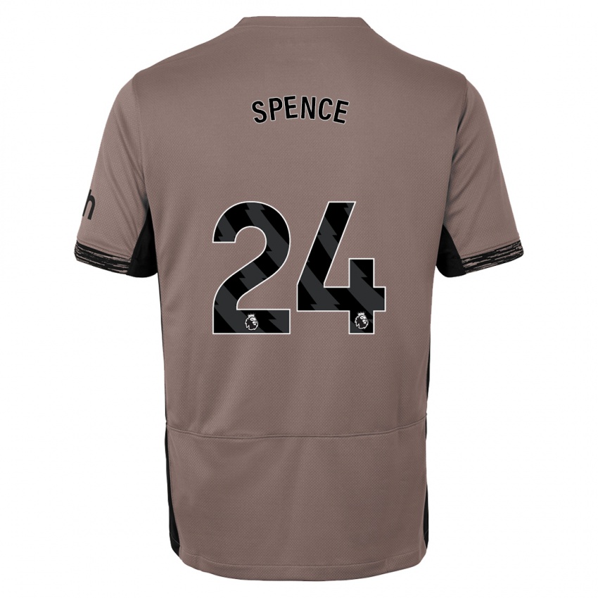 Criança Camisola Djed Spence #24 Bege Escuro Terceiro 2023/24 Camisa Brasil