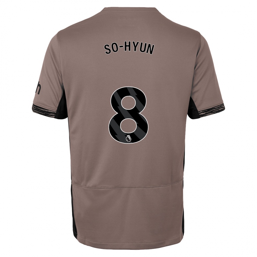 Criança Camisola Cho So-Hyun #8 Bege Escuro Terceiro 2023/24 Camisa Brasil