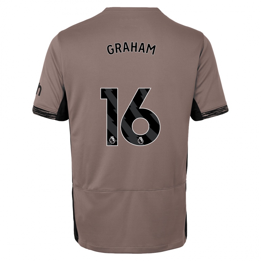 Criança Camisola Kit Graham #16 Bege Escuro Terceiro 2023/24 Camisa Brasil