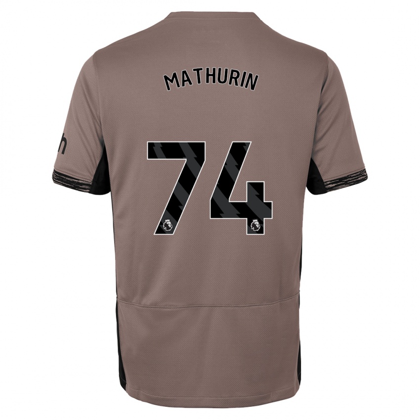 Criança Camisola Roshaun Mathurin #74 Bege Escuro Terceiro 2023/24 Camisa Brasil