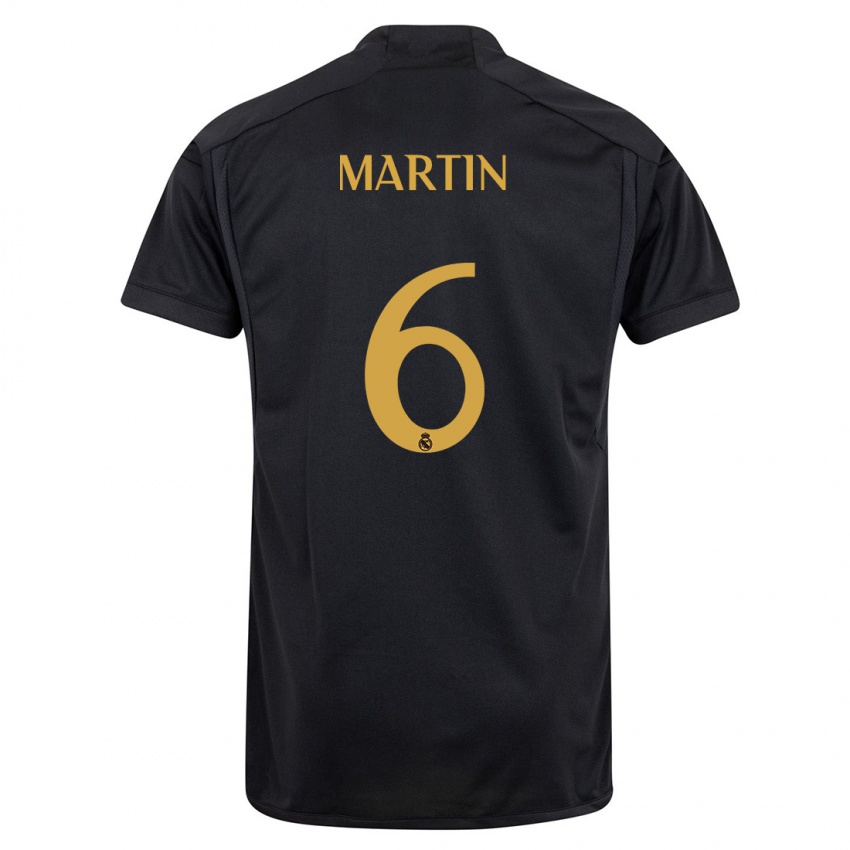 Criança Camisola Mario Martin #6 Preto Terceiro 2023/24 Camisa Brasil