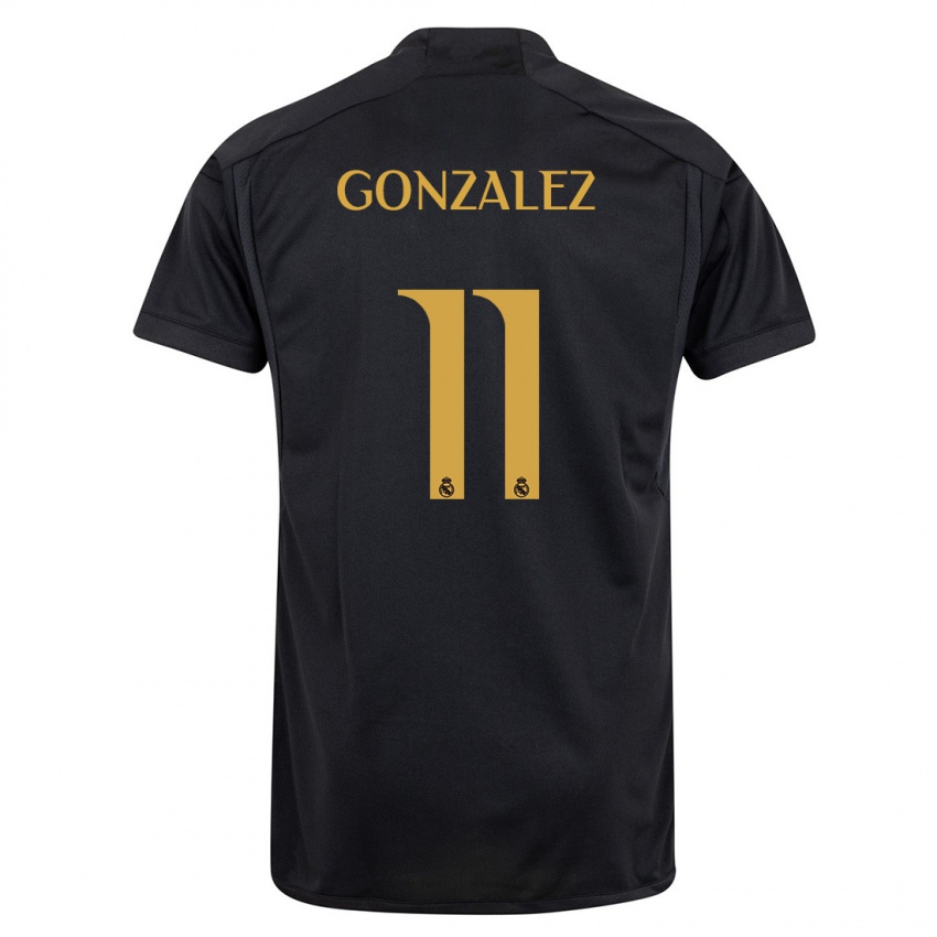 Criança Camisola Peter Gonzalez #11 Preto Terceiro 2023/24 Camisa Brasil