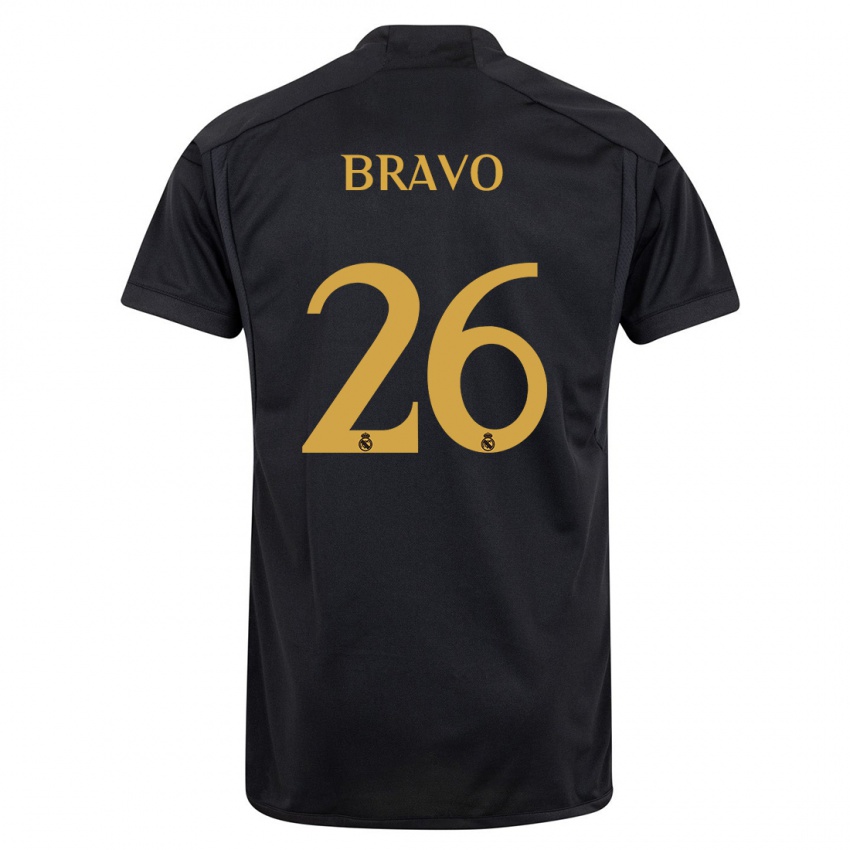 Criança Camisola Iker Bravo #26 Preto Terceiro 2023/24 Camisa Brasil