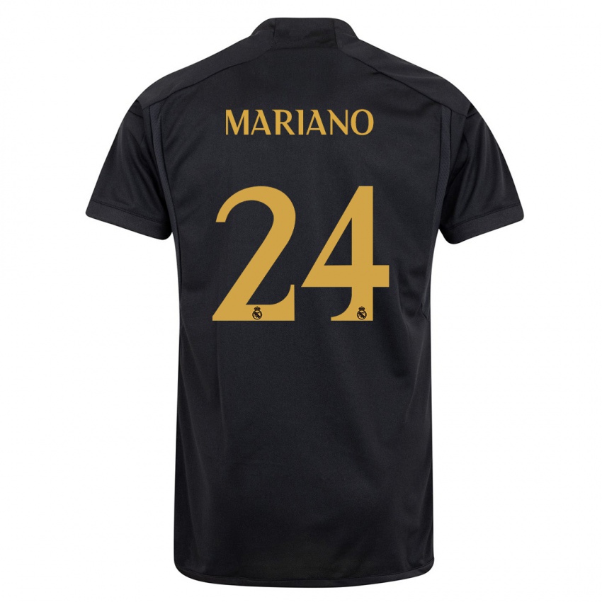 Criança Camisola Mariano Diaz #24 Preto Terceiro 2023/24 Camisa Brasil