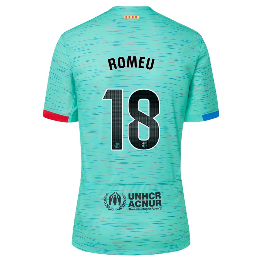 Criança Camisola Oriol Romeu #18 Água Clara Terceiro 2023/24 Camisa Brasil