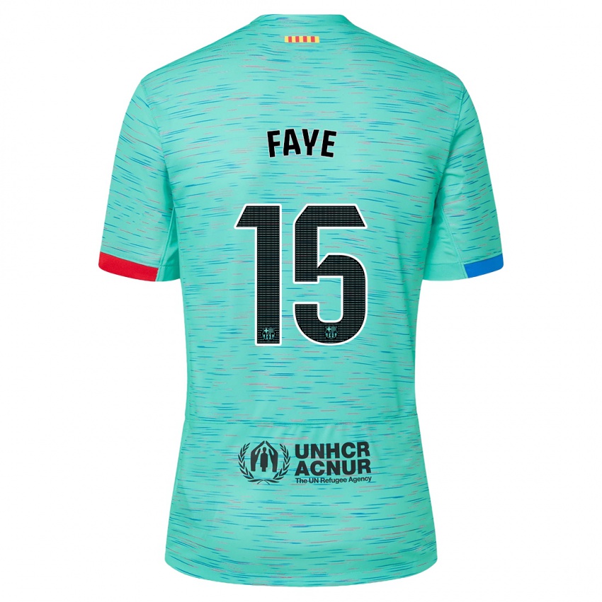 Criança Camisola Mikayil Faye #15 Água Clara Terceiro 2023/24 Camisa Brasil