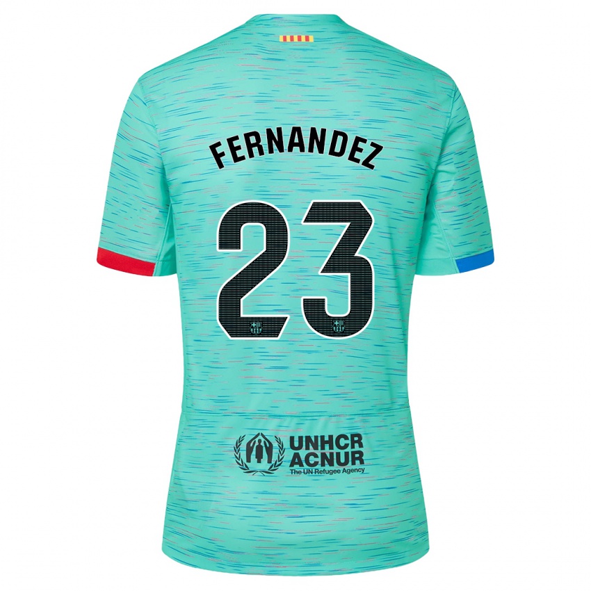 Criança Camisola Pelayo Fernandez #23 Água Clara Terceiro 2023/24 Camisa Brasil