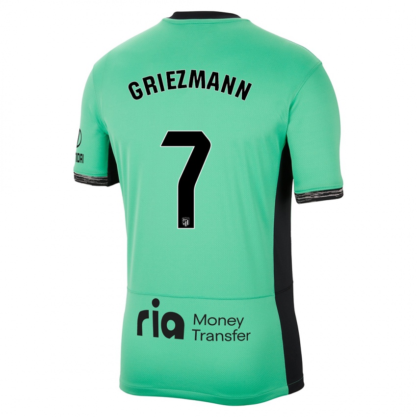 Criança Camisola Antoine Griezmann #7 Primavera Verde Terceiro 2023/24 Camisa Brasil