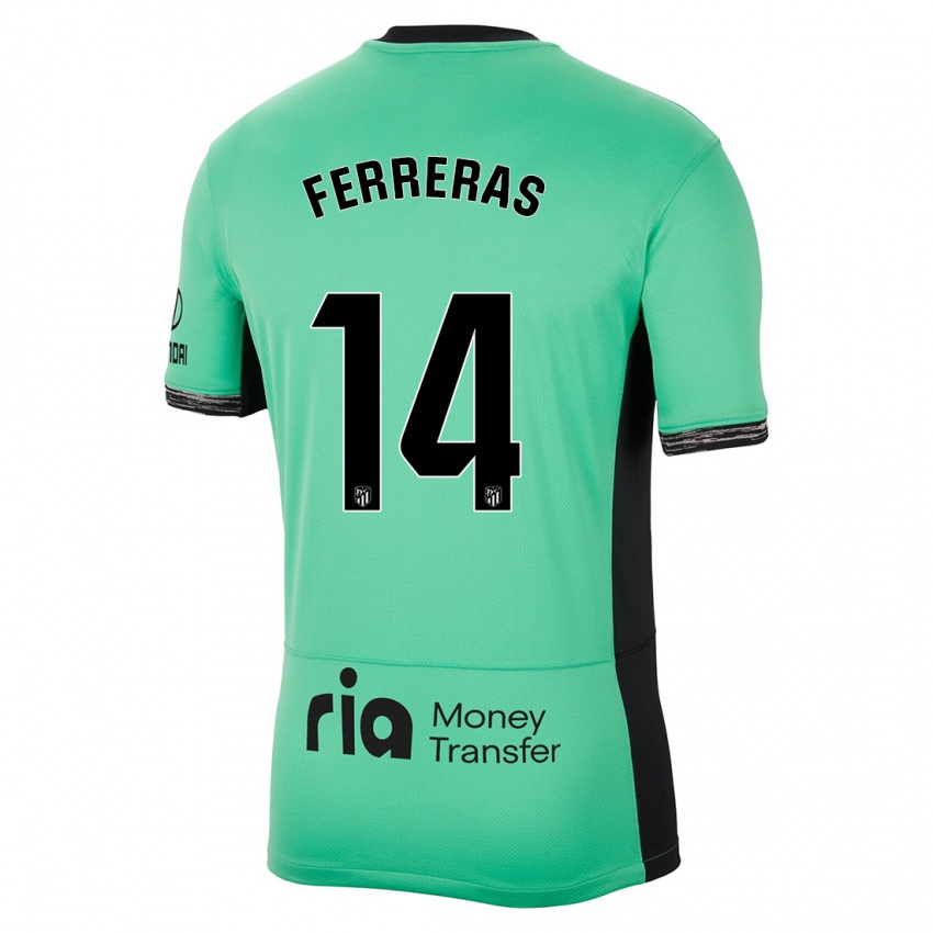 Criança Camisola Adrian Ferreras #14 Primavera Verde Terceiro 2023/24 Camisa Brasil