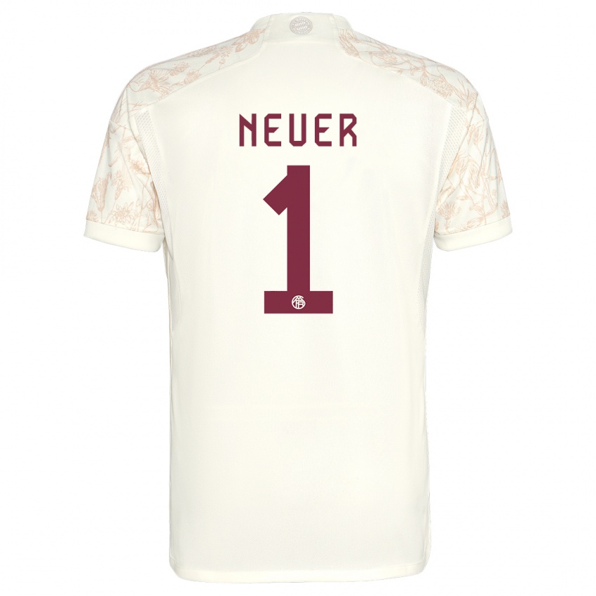 Criança Camisola Manuel Neuer #1 Off White Terceiro 2023/24 Camisa Brasil