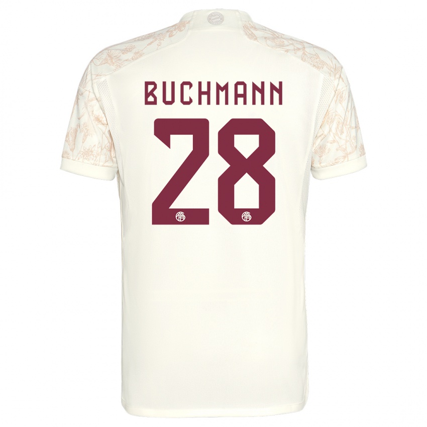 Criança Camisola Tarek Buchmann #28 Off White Terceiro 2023/24 Camisa Brasil