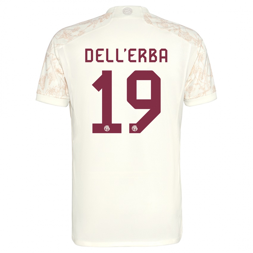 Criança Camisola Davide Dell'erba #19 Off White Terceiro 2023/24 Camisa Brasil