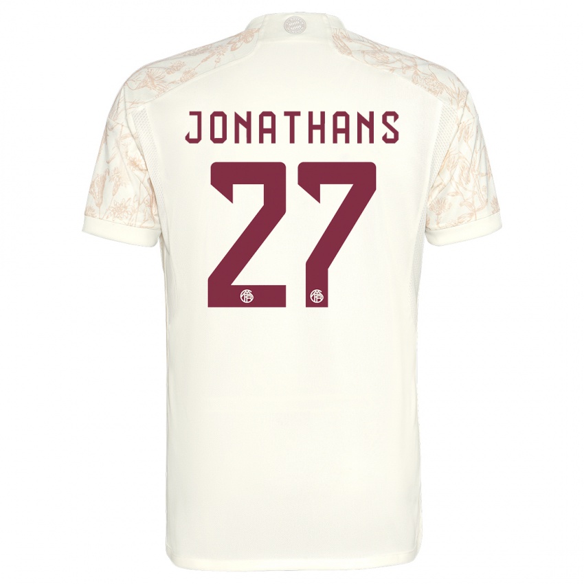 Criança Camisola David Jonathans #27 Off White Terceiro 2023/24 Camisa Brasil