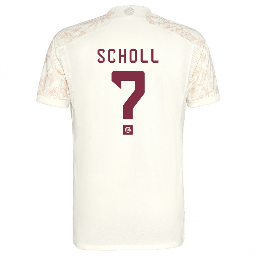 Criança Camisola Paul Scholl #0 Off White Terceiro 2023/24 Camisa Brasil