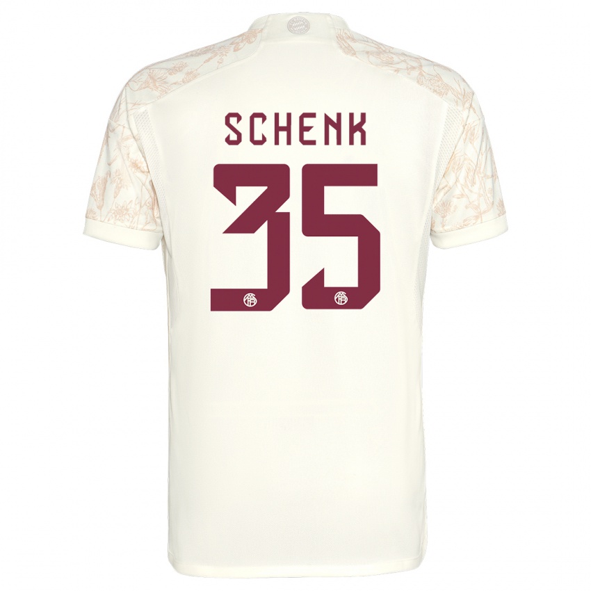 Criança Camisola Johannes Schenk #35 Off White Terceiro 2023/24 Camisa Brasil