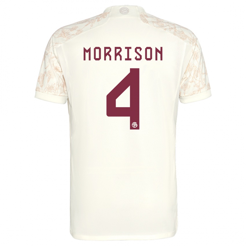 Criança Camisola Liam Morrison #4 Off White Terceiro 2023/24 Camisa Brasil