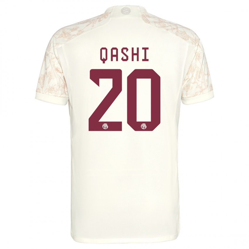 Criança Camisola Yousef Qashi #20 Off White Terceiro 2023/24 Camisa Brasil
