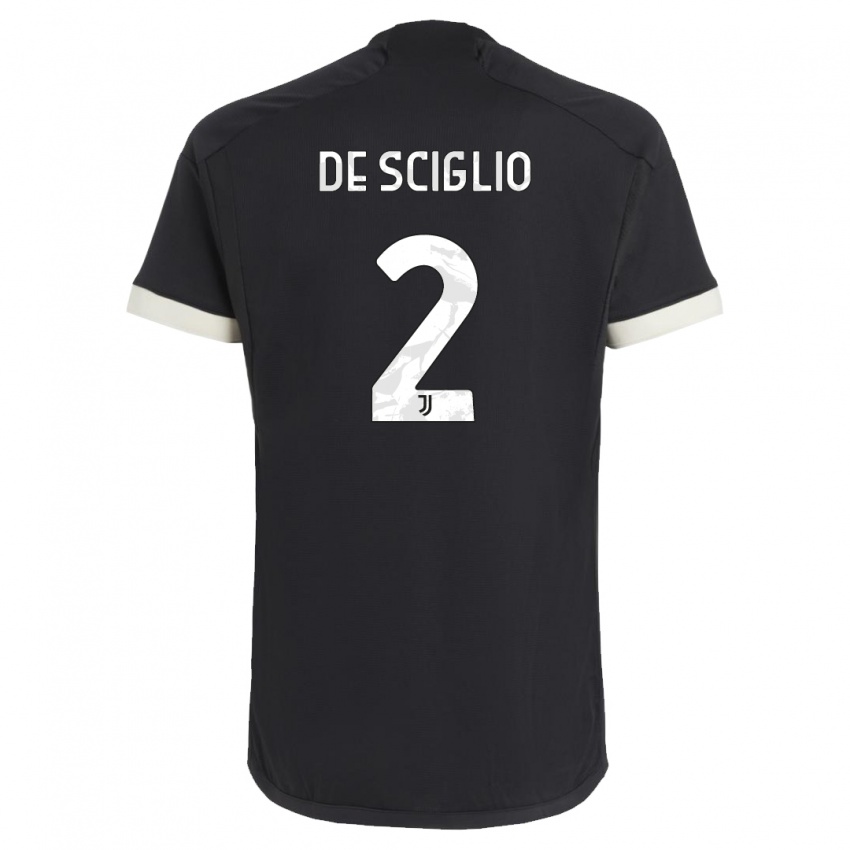 Criança Camisola Mattia De Sciglio #2 Preto Terceiro 2023/24 Camisa Brasil