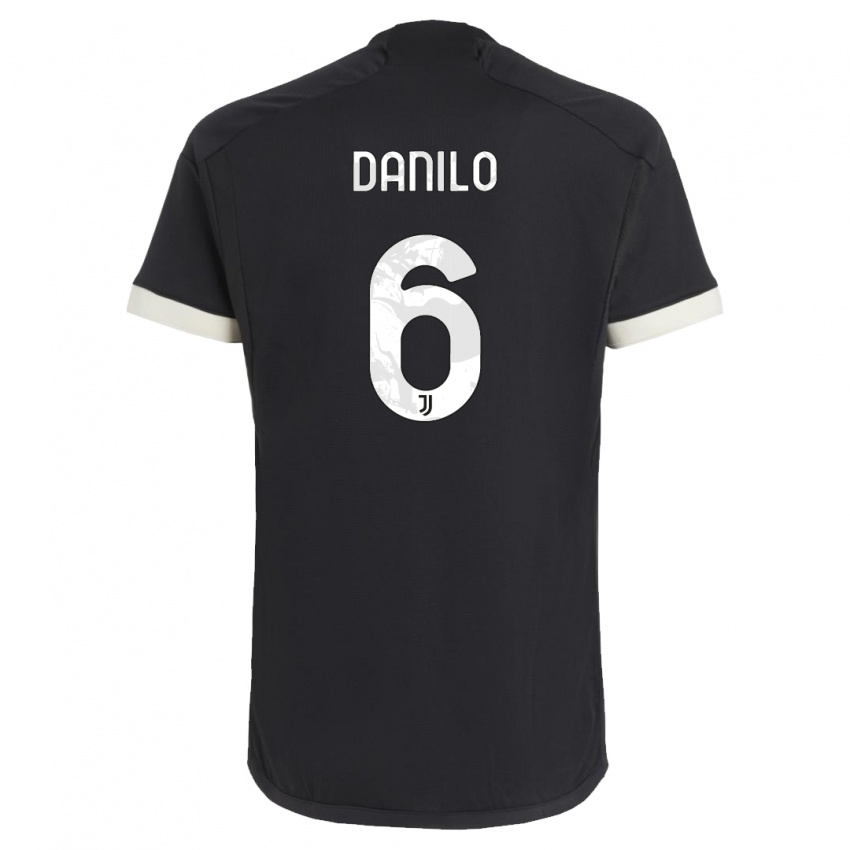 Criança Camisola Danilo #6 Preto Terceiro 2023/24 Camisa Brasil