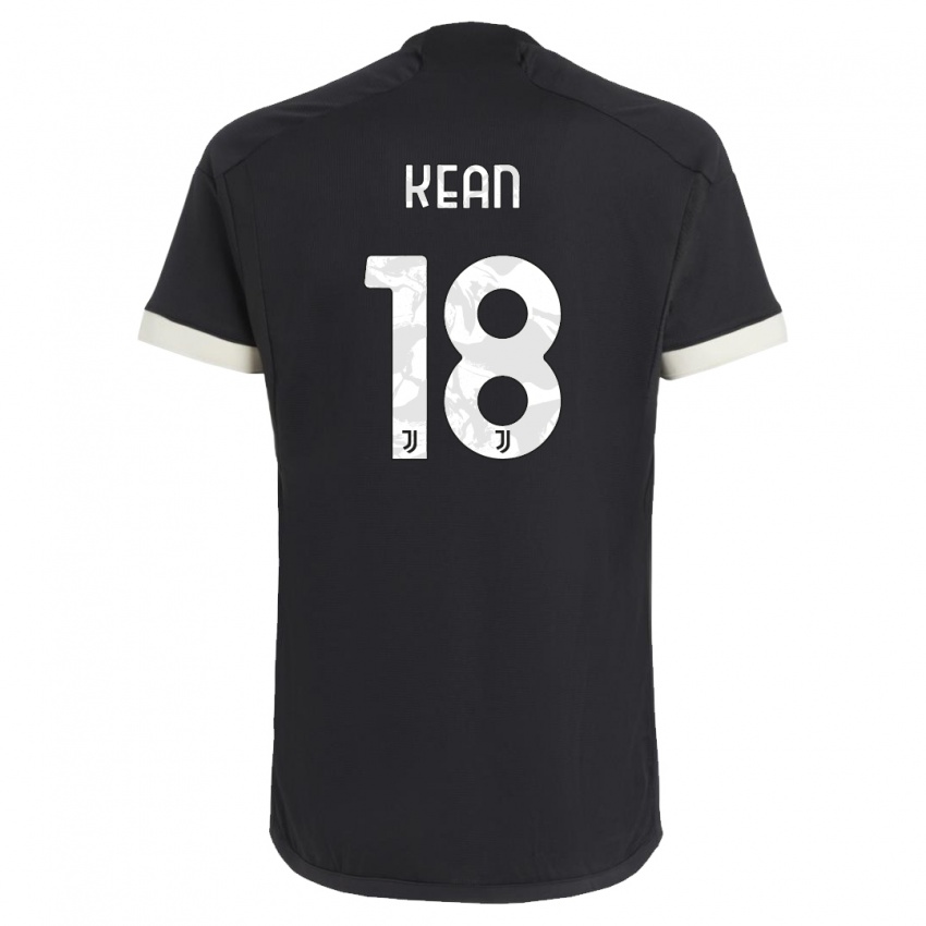 Criança Camisola Moise Kean #18 Preto Terceiro 2023/24 Camisa Brasil