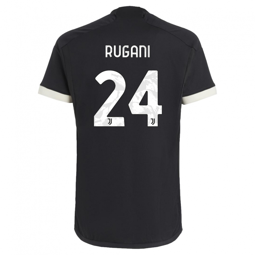 Criança Camisola Daniele Rugani #24 Preto Terceiro 2023/24 Camisa Brasil