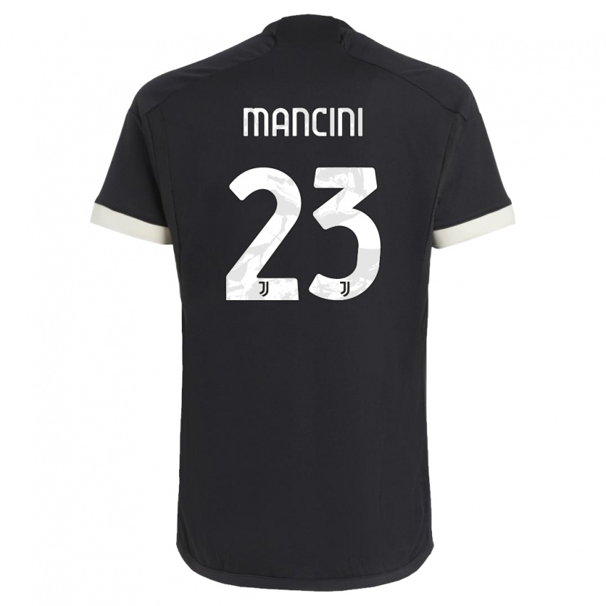 Criança Camisola Tommaso Mancini #23 Preto Terceiro 2023/24 Camisa Brasil