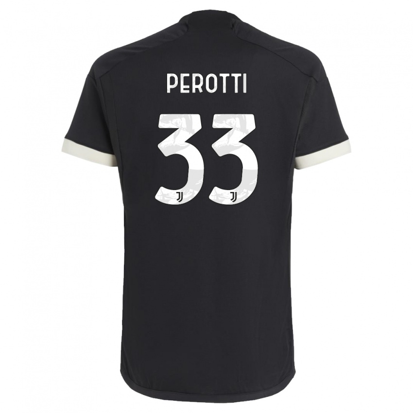 Criança Camisola Clemente Perotti #33 Preto Terceiro 2023/24 Camisa Brasil