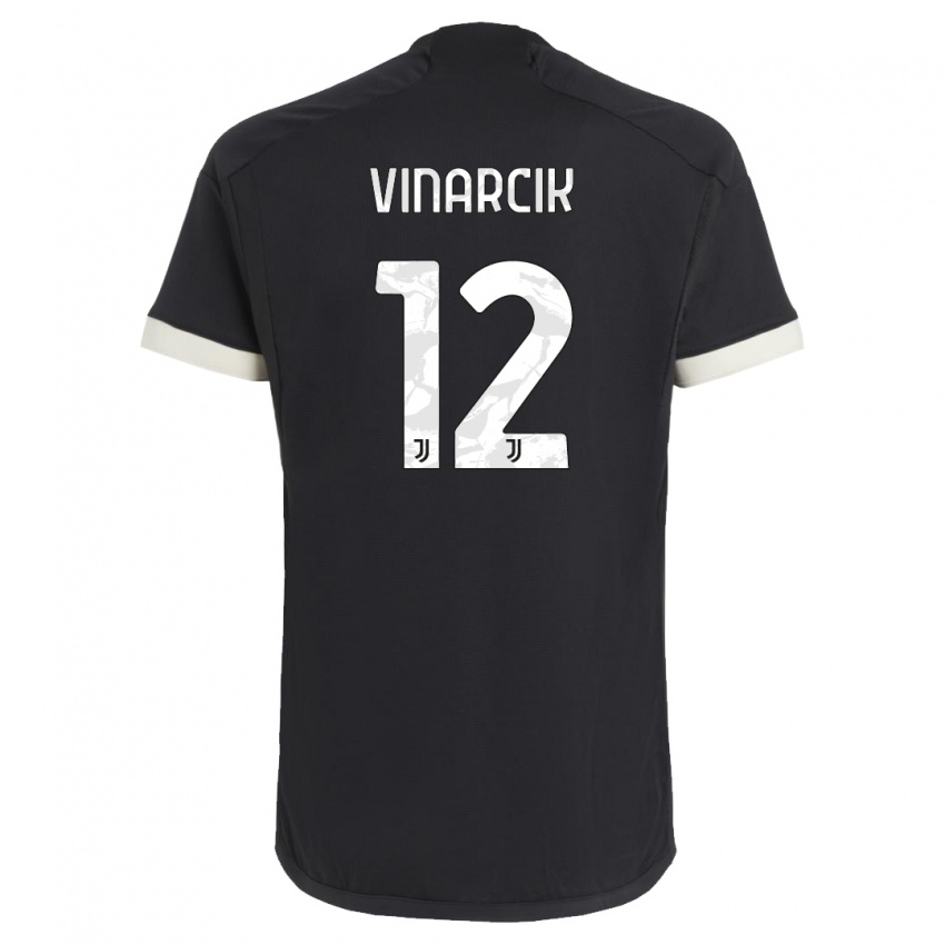 Criança Camisola Jakub Vinarcik #12 Preto Terceiro 2023/24 Camisa Brasil