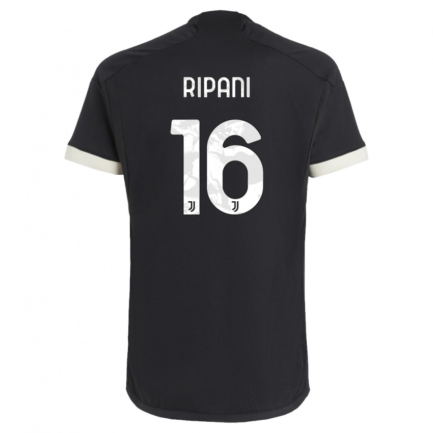 Criança Camisola Diego Ripani #16 Preto Terceiro 2023/24 Camisa Brasil