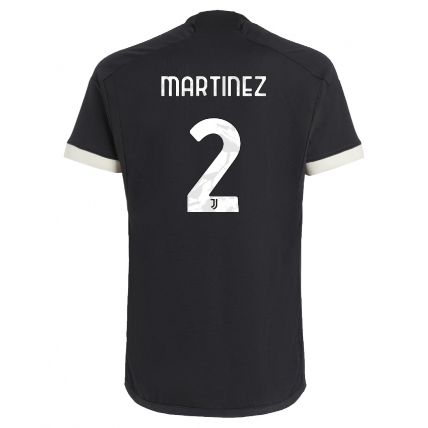 Criança Camisola Bruno Martinez #2 Preto Terceiro 2023/24 Camisa Brasil