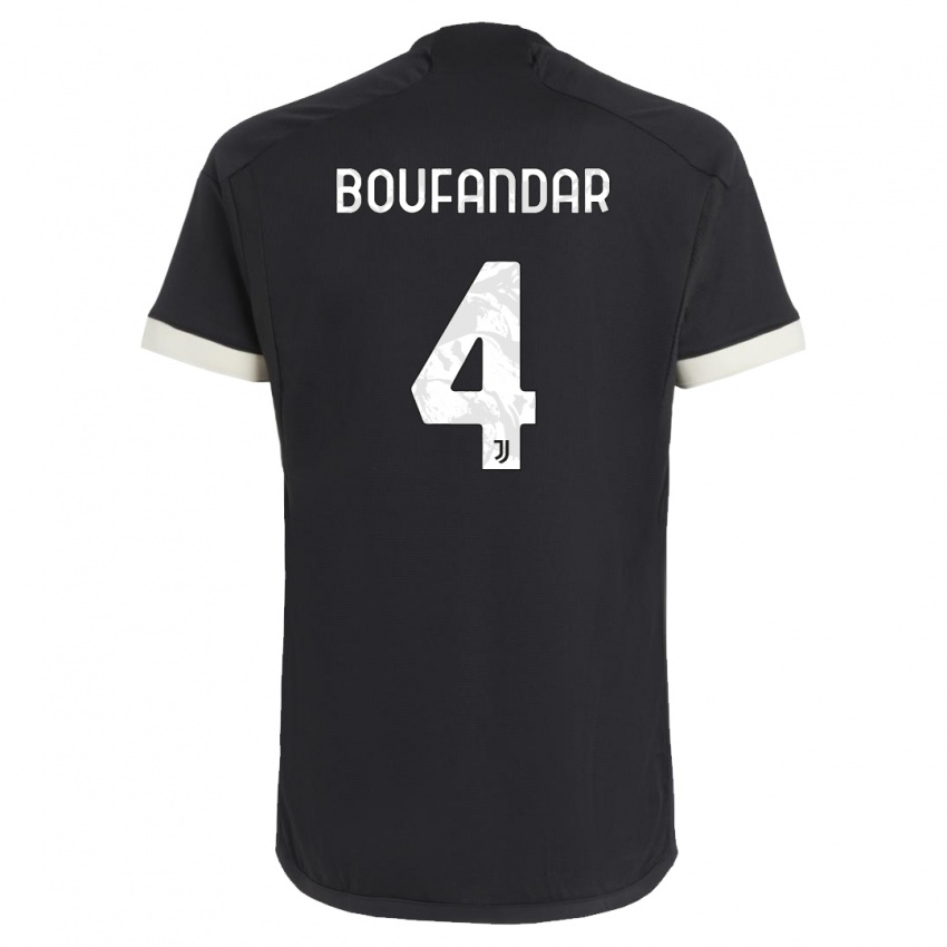 Criança Camisola Adam Boufandar #4 Preto Terceiro 2023/24 Camisa Brasil