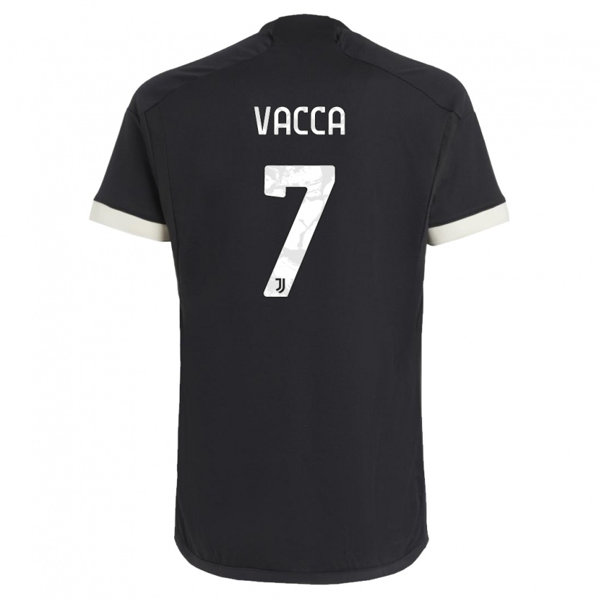 Criança Camisola Alessio Vacca #7 Preto Terceiro 2023/24 Camisa Brasil