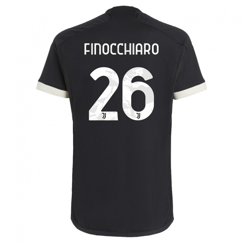 Criança Camisola Gabriele Finocchiaro #26 Preto Terceiro 2023/24 Camisa Brasil