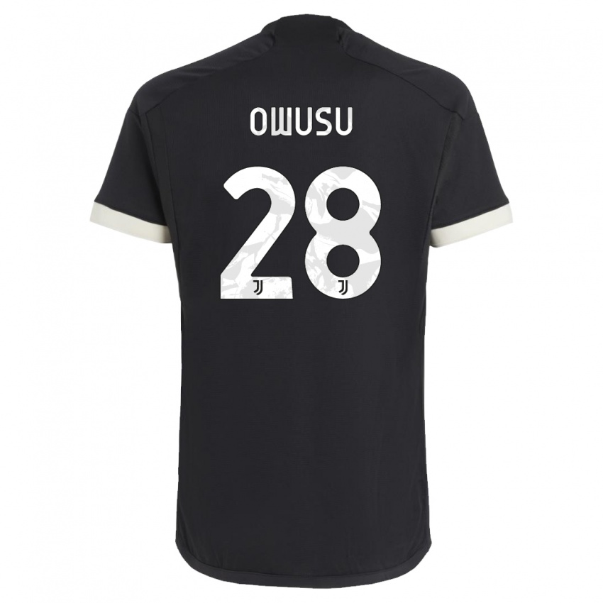 Criança Camisola Augusto Owusu #28 Preto Terceiro 2023/24 Camisa Brasil