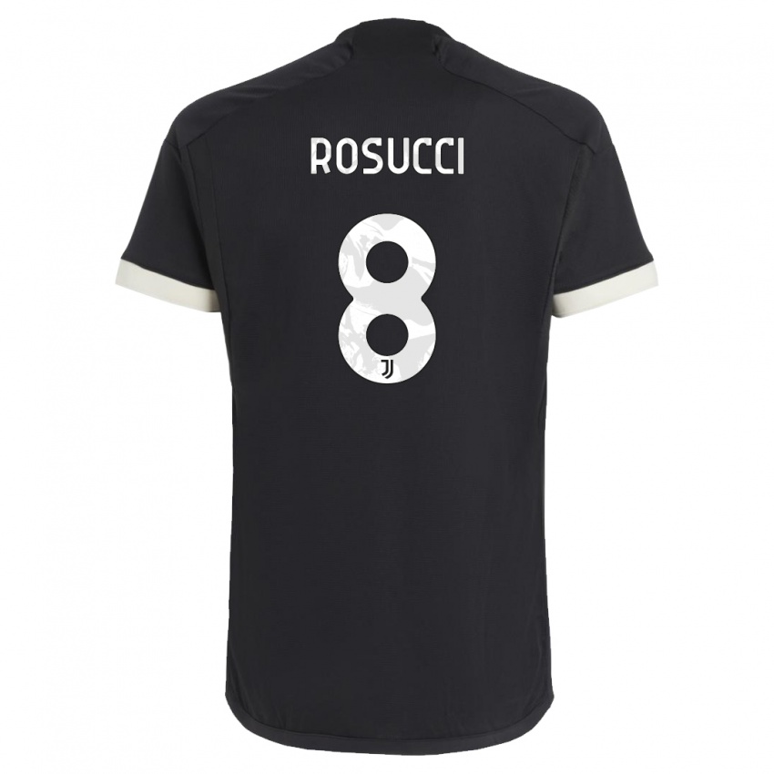 Criança Camisola Martina Rosucci #8 Preto Terceiro 2023/24 Camisa Brasil