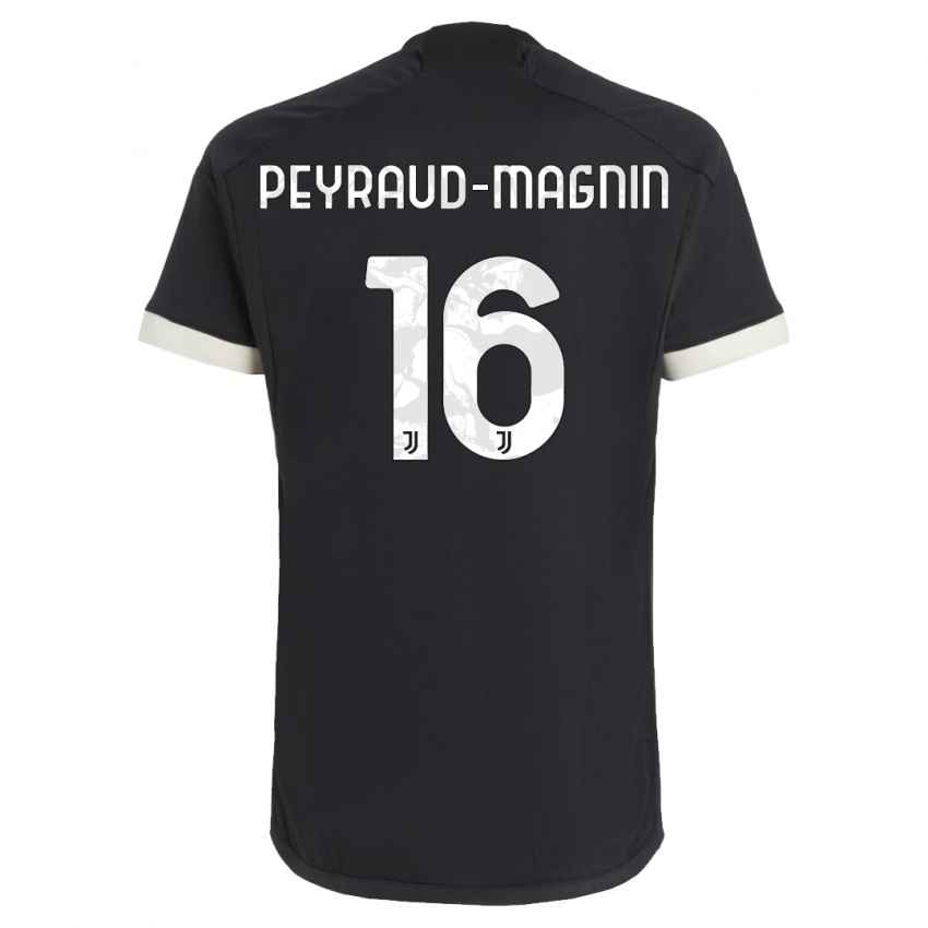 Criança Camisola Pauline Peyraud-Magnin #16 Preto Terceiro 2023/24 Camisa Brasil