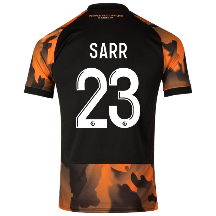 Criança Camisola Ismaïla Sarr #23 Preto Laranja Terceiro 2023/24 Camisa Brasil