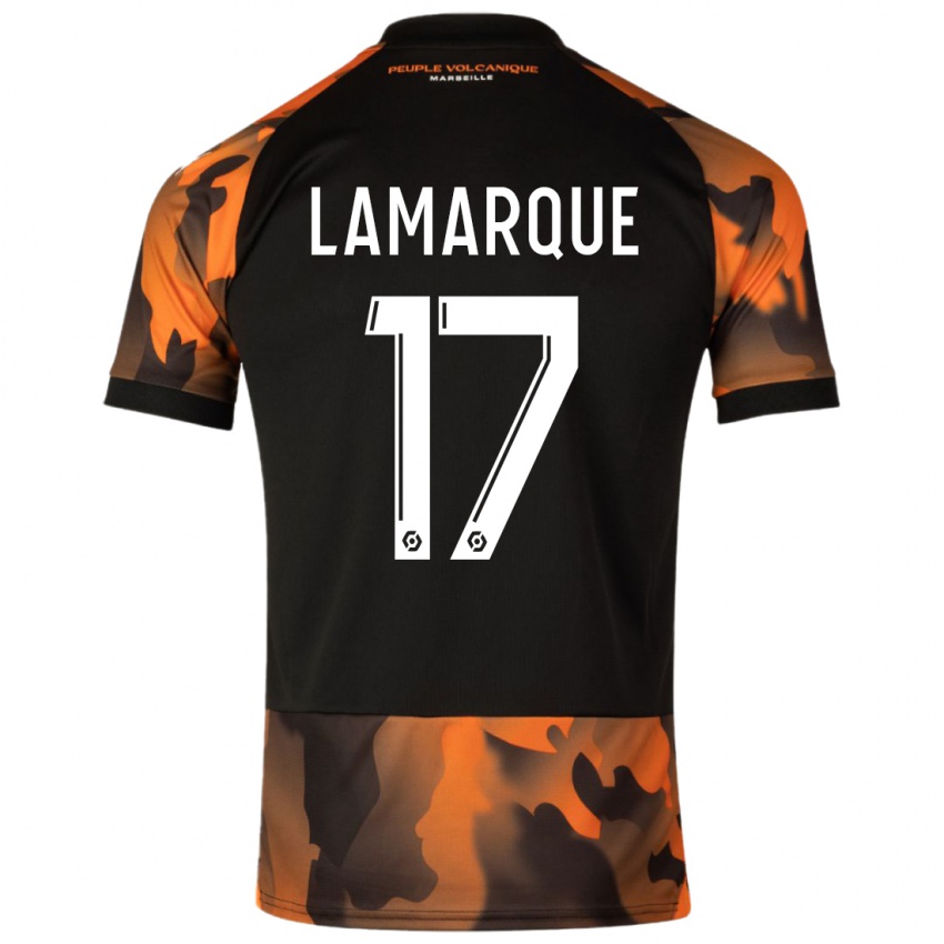 Criança Camisola Alais Lamarque #17 Preto Laranja Terceiro 2023/24 Camisa Brasil