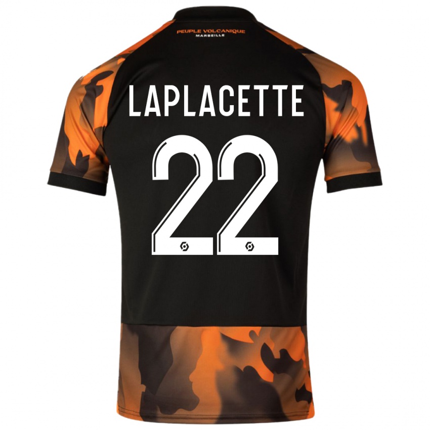 Criança Camisola Tess Laplacette #22 Preto Laranja Terceiro 2023/24 Camisa Brasil