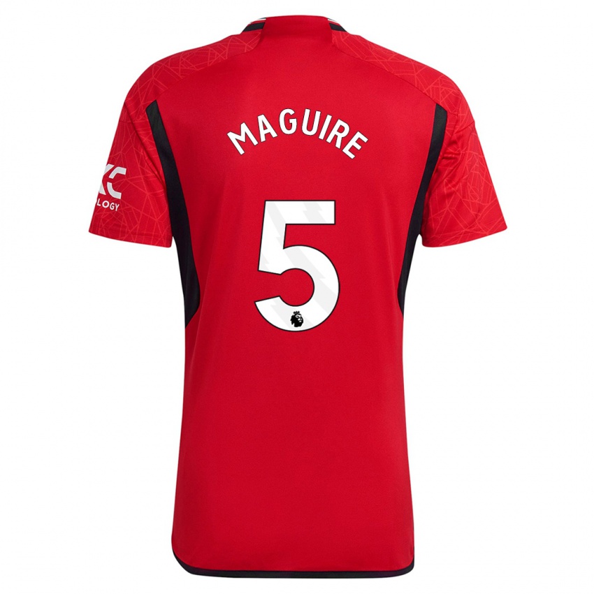 Homem Camisola Harry Maguire #5 Vermelho Principal 2023/24 Camisa Brasil