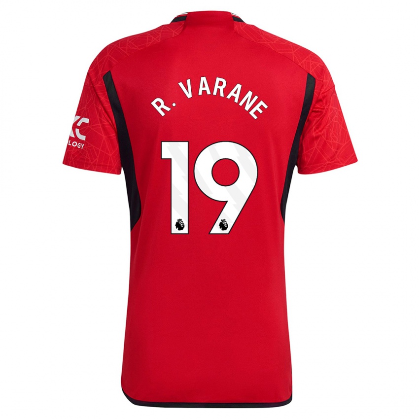 Homem Camisola Raphael Varane #19 Vermelho Principal 2023/24 Camisa Brasil