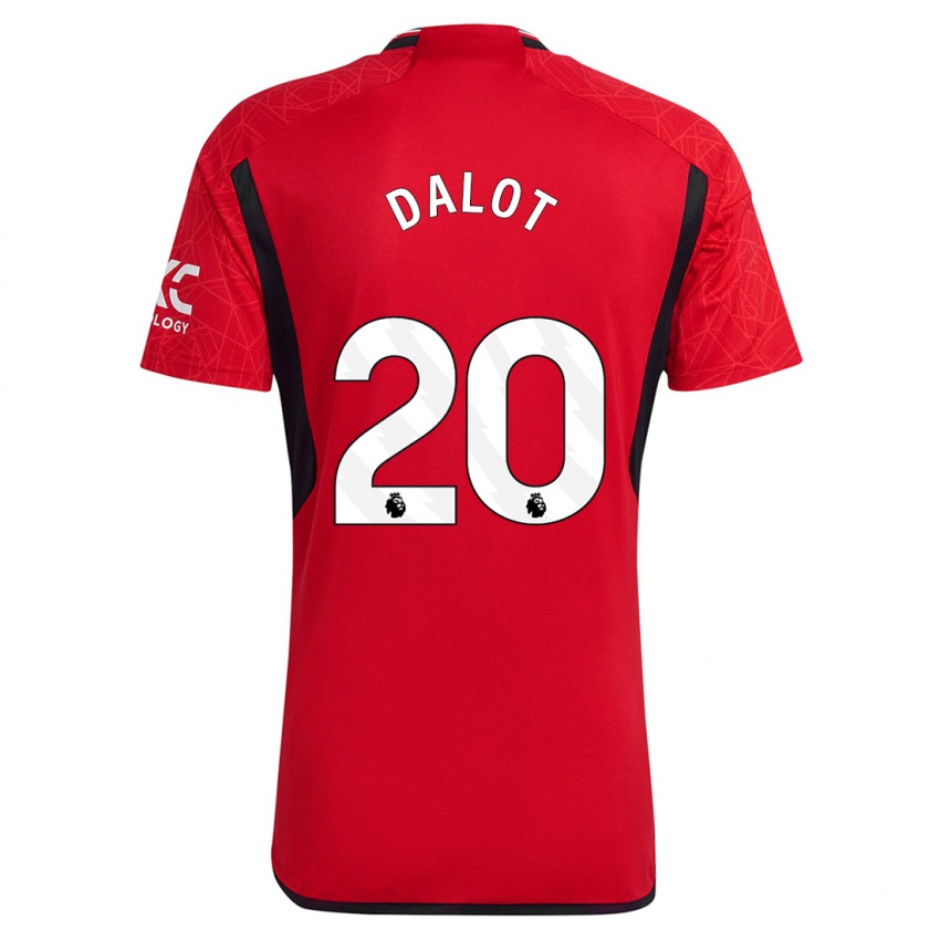 Homem Camisola Diogo Dalot #20 Vermelho Principal 2023/24 Camisa Brasil
