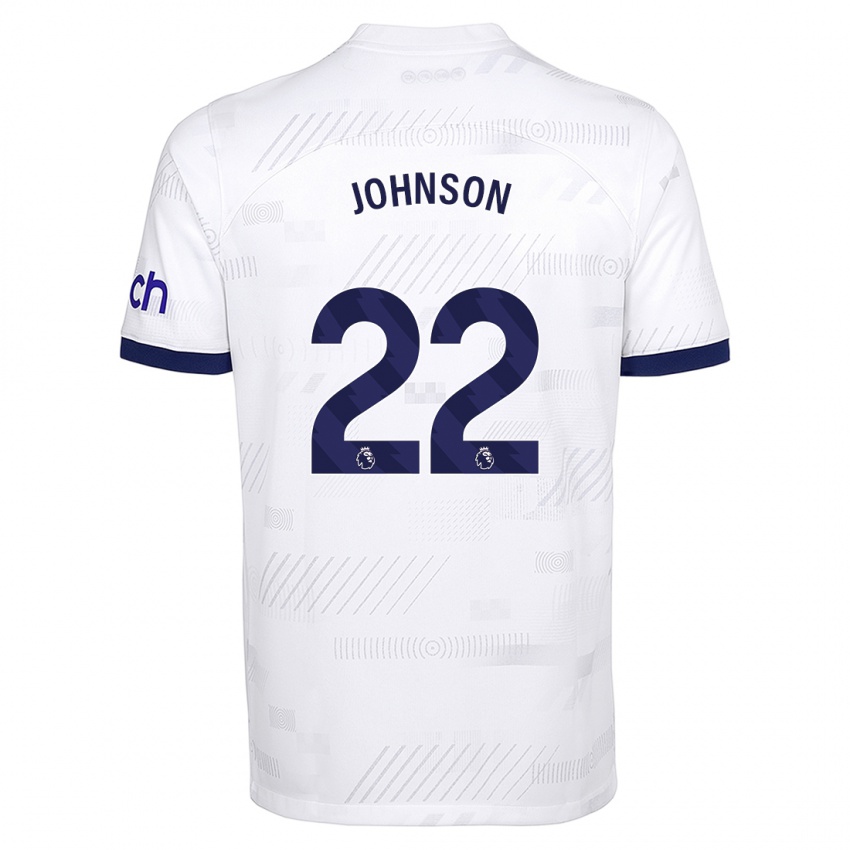 Homem Camisola Brennan Johnson #22 Branco Principal 2023/24 Camisa Brasil