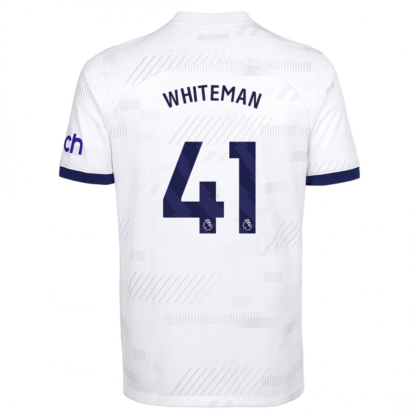 Homem Camisola Alfie Whiteman #41 Branco Principal 2023/24 Camisa Brasil