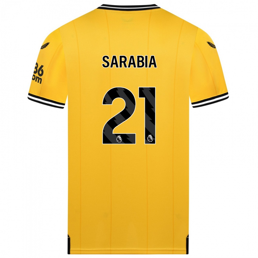 Homem Camisola Pablo Sarabia #21 Amarelo Principal 2023/24 Camisa Brasil