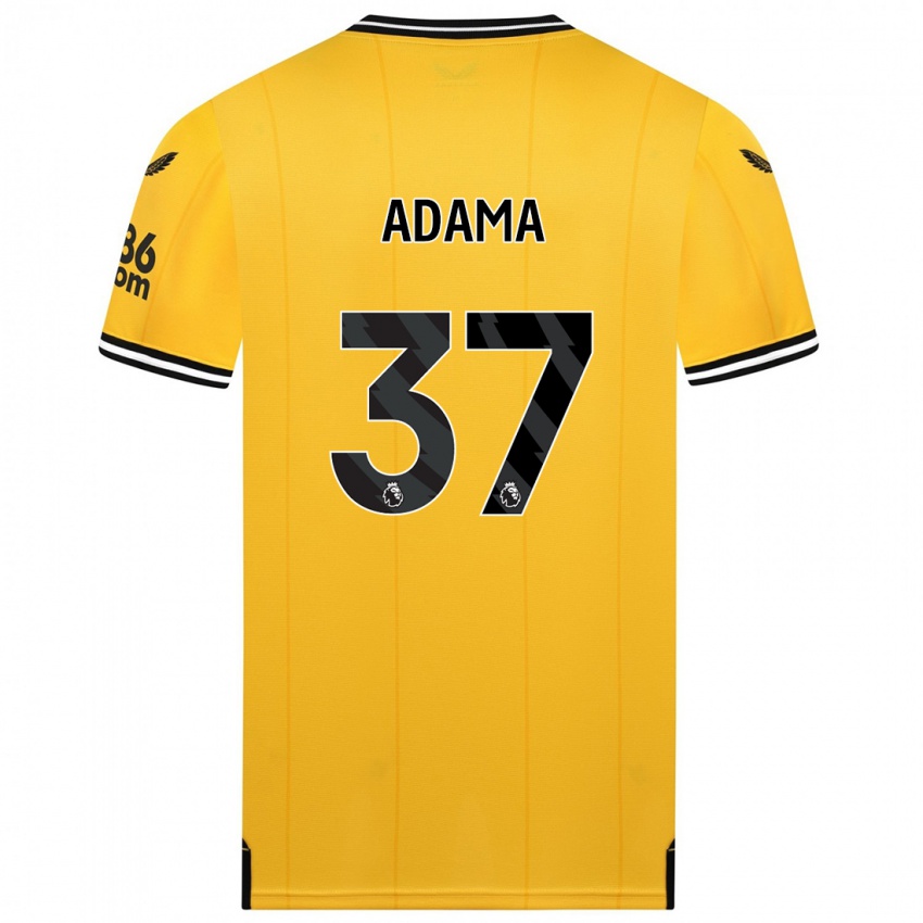 Homem Camisola Adama Traore #37 Amarelo Principal 2023/24 Camisa Brasil